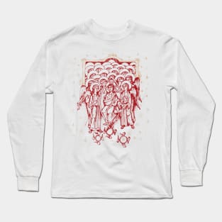 Heavenly Court | Christ Enthroned among the Angelic Hosts Long Sleeve T-Shirt